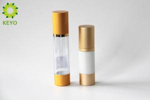 Wholesale Round Shape Plastic Empty Foundation Bottle With Pump Cap 30ml 50ml Optional from china suppliers