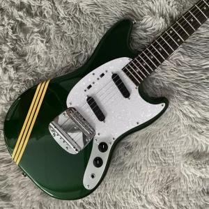 Wholesale Custom Fender Mustang Style Electric Guitar Metallic Green S-S Pickups Chrome Hardware from china suppliers