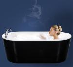 cUPC one piece black freestanding acrylic tubs,freestanding bath,luxury bathtubs