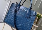 Luxury Cross Body 23cm Crocodile Skin Tote Bag Lock Decoration