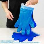 Custom Packaged Food Grade Premium Disposable Blue Poly Disposable Gloves With