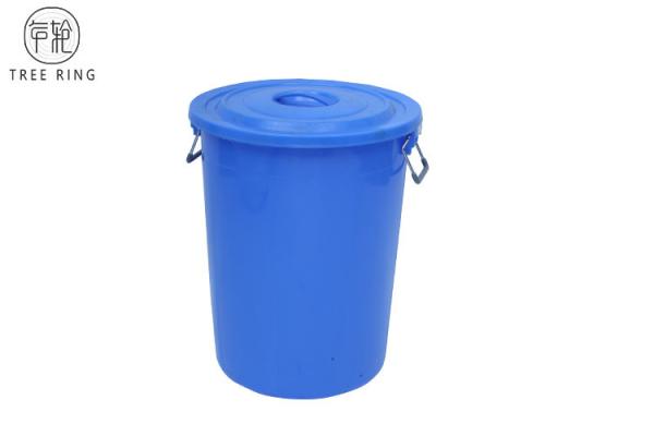 100Liter Small Plastic Dustbin With Lid / Steel Frame Cage And Wheels Red Or