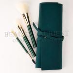 Synthetic Hair Beginner Face Makeup Brush Set 3pcs With Pouch 17.7cm