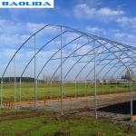 Large Mental Material Single Span Tunnel Plastic Greenhouse Uv Resistant Clear