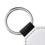 Personalized Lychee Grain Sublimation Leather Keychain Pendant Sublimation Blank