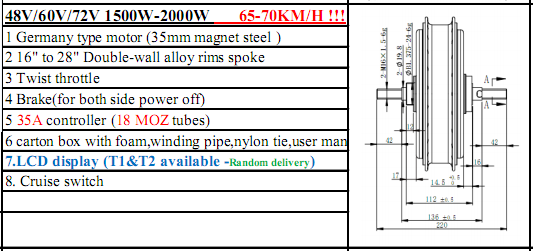 36V/48V Fat Tire Electric Bike Conversion Kit with Hub Motor for 26"/4"Width Rim