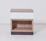 American style Springhill suites hotel guestroom HPL one drawer oak and white
