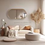 Magnifying Double-Coated Silver Glass Mirror Wall Mounted for Bathroom Living