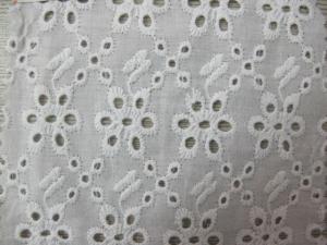 China 100% Cotton Eyelet Lace Fabric Trim / Curtain Decorative Lace Trim OEM CY-CX0032 on sale