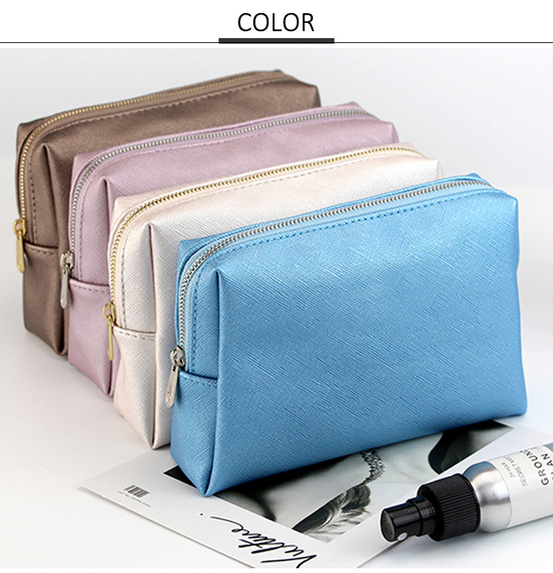 Custom Waterproof PU Leather Travel Makeup Cosmetic Bags Lady