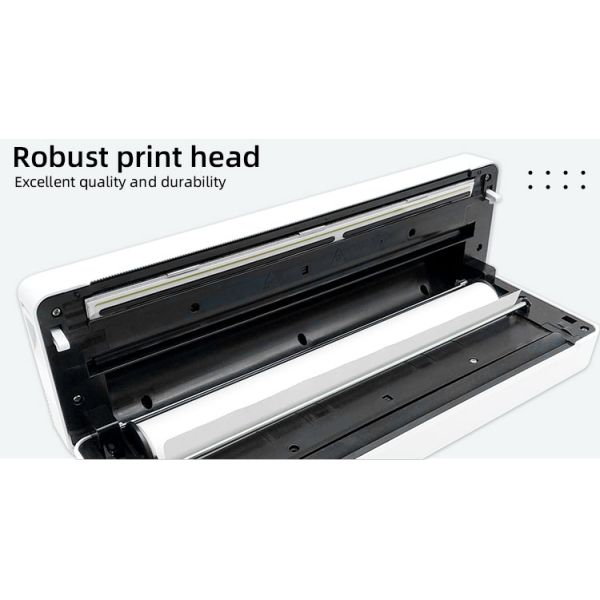 Portable A4 Thermal Printer with Multi Language Support and 10MM/S Black Print Speed