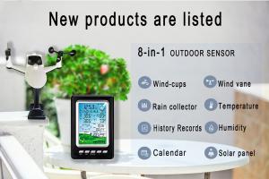 Wholesale Wireless Outdoor Weather Station Remotely Measure Wind Direction Wind Speed Rainfall Air Pressure from china suppliers