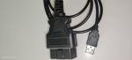 Practical OBDII To USB Cable 16 Pin Compatible For Car Diagnostic