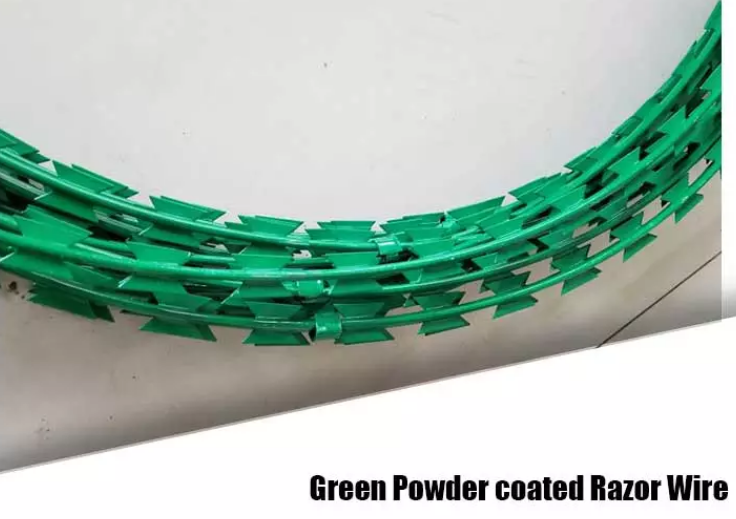 10m Roll Length Galvanized Razor Barbed Wire for airport