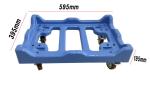 Plastic Dolly Cart Professional Mover Pp Wheel Reinforced Frame, Smooth-Glide