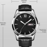 Luminous Luxury Automatic Watches Men OEM Waterproof Leather Watch