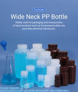 Wholesale 5ml-1000ml Laboratory PP Wide Mouth HDPE Amber White Sterilization Type Container Reagent Bottle from china suppliers