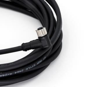 Wholesale M8 Molded Cable Circular Connector Angled Female 3 Pin A Code Waterproof IP67 from china suppliers