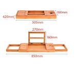 Home Furniture Bamboo Extendable Bath Caddy Bathtub Tray Customized