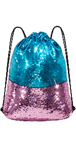 Reversible Mermaid Sequin Backpack Blue/Pink 