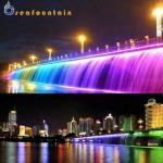Morden Color Changing Waterfall Fountains Musical Signal Control