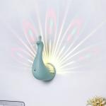 2018 Wholesale Remote Peacock Lamp Romantic LED Peacock Projector Light