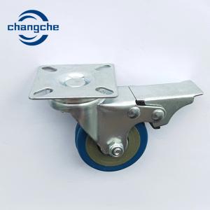 Wholesale 3 Inch Blue Industrial Caster Wheels with Flat Plate Stem from china suppliers
