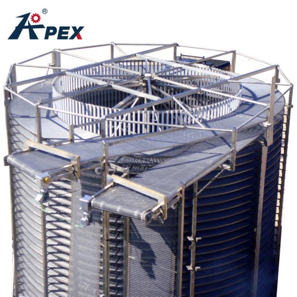 Good Price Bread Pizza Refrigerated Spiral Belt Freezer Conveyor Cooling Tower