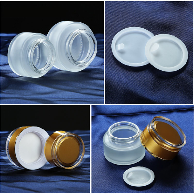 Spray Cap Frosted 120ml 50g Cosmetic Glass Bottles