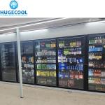 Supermarket Refrigeration 12 Door Walk in Cooler Beer Cave with Triple Glazing