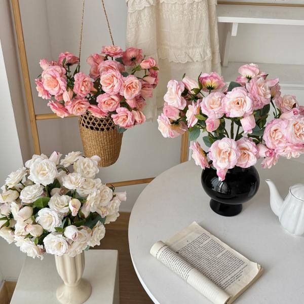 Korean style 12 head Elsa Rose Simulation Flower Rose Fake Flower Home Living