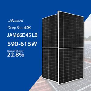 Wholesale JA Deep Blue 4.0 JAM66D45 LB 182mm N-Type Dual Glass Solar Panel Bifacial 590W-615W from china suppliers