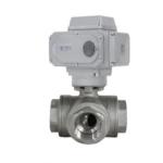 SS Thread Connection Electric Control Valve Industrial 3 Way Electric Ball Valve