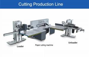 China Automatic Guillotine Paper Cutting Machine / Production Line 45 Cycles/min on sale