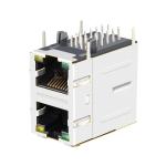 LPJ17402AENL 10/100 Base-T 2X1 Port RJ45 Magnetic Jack Tab Both Green/Yellow LED