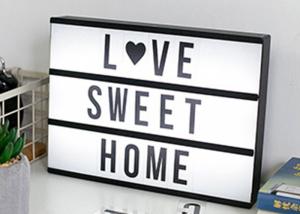 Wholesale USB 5V LED Alphabet Light Box , A4 Marquee Light Box With Changeable Letters from china suppliers