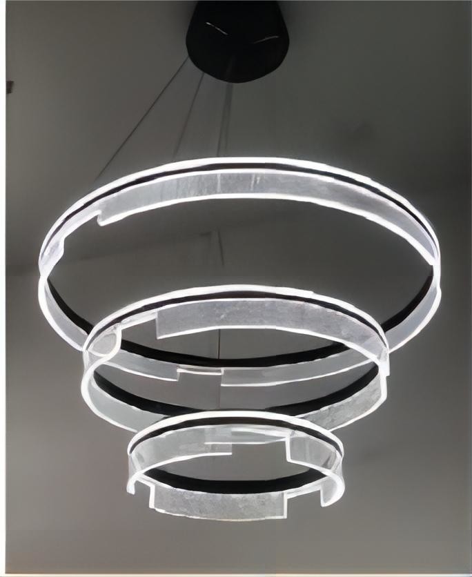 Polishing Metal Material LED Contemporary Round Chandelier 20 - 30m²