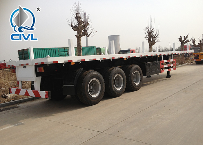 40 Feet Container Carrying flatbed Semi Trailer Trucks With JOST Landing Leg