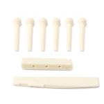 Long Lasting Six String Bass Bridge Bovine Bone Bridge Pins Endpins Piezo Pickup