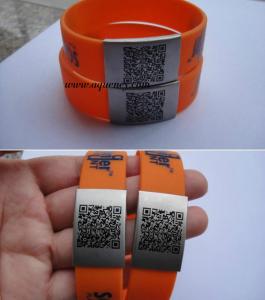 Wholesale Buy Custom color Silicone Sport Medical Alert ID Bracelet with engrave words from china suppliers