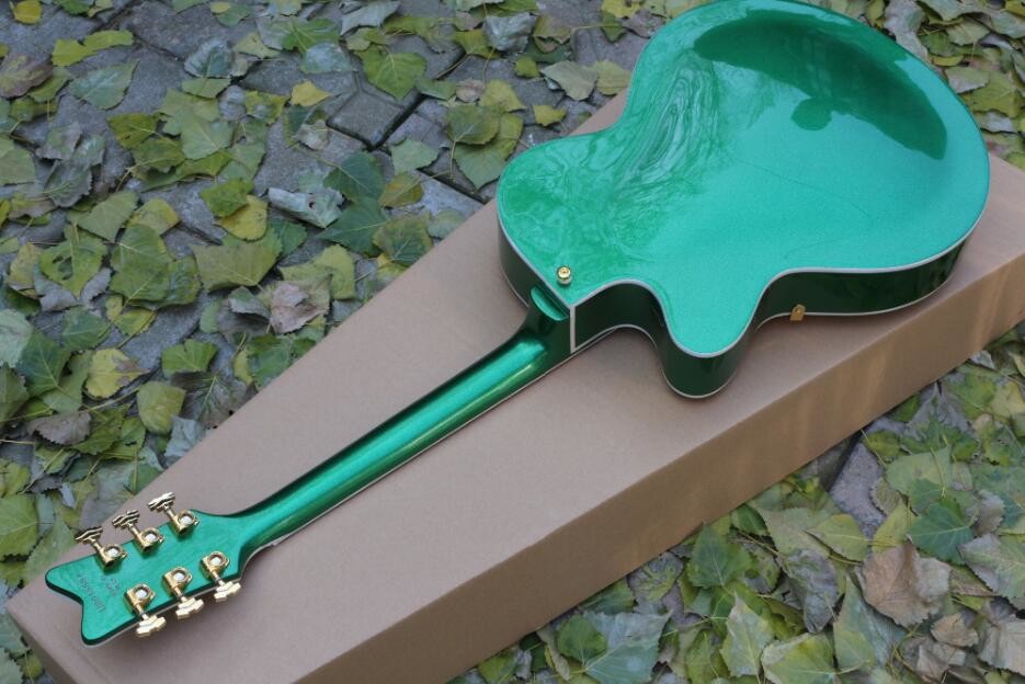 Jazz Electric Guitar,Bigsby and a gold hardware,Semi Hollow Body Archtop Guitar