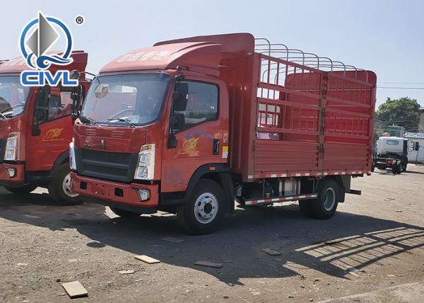 Sinotruk 3-5 Tons HOWO Light Duty Commercial Trucks 6 Tires Van Cargo Truck 3