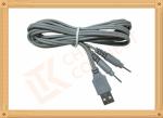 USB To 2.0 2 Pin Y Type Medial Tens Unit Leads PVC Insulation