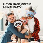 Safari Jungle Animal Felt Masks Wild Animal Theme Costumes Dress Up Party 8pcs