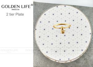Wholesale Geometric Linear Fruit Dinner Plates , Modern Pattern Banquet Pastry Tray Durable from china suppliers