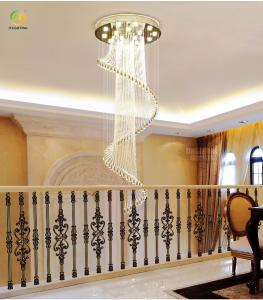 Wholesale Transparent Light Luxury Duplex Staircase Living Room Hotel Lobby Project Villa Building Hanging Line Modern Pendant Light from china suppliers
