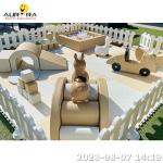 Purple Soft Play Equipment For Kids Outdoor Indoor Soft Playground With Ball Pit