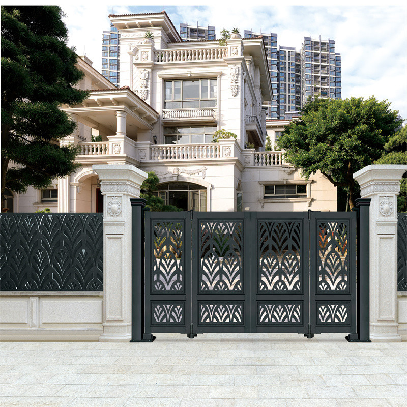 Anti Rust Main Pedestrian Sliding Gate Aluminium Fencing Outdoor