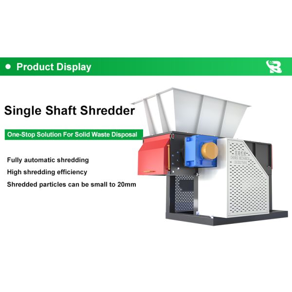 Hydraulic Single Shaft Shredder | Kitchen Waste / Biomass / Textile Old Clothes