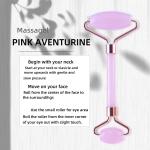 56g Rose Quartz Facial Roller , Jade Massage Roller For Face Massage